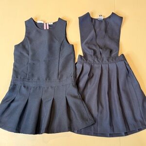 Navy Girls School Uniform Jumper Bundle Size 7 – French Toast & IZOD Dresses